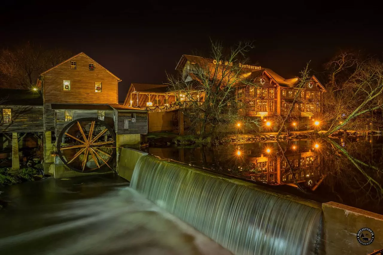 Old Mill Square historic grist mill in Pigeon Forge